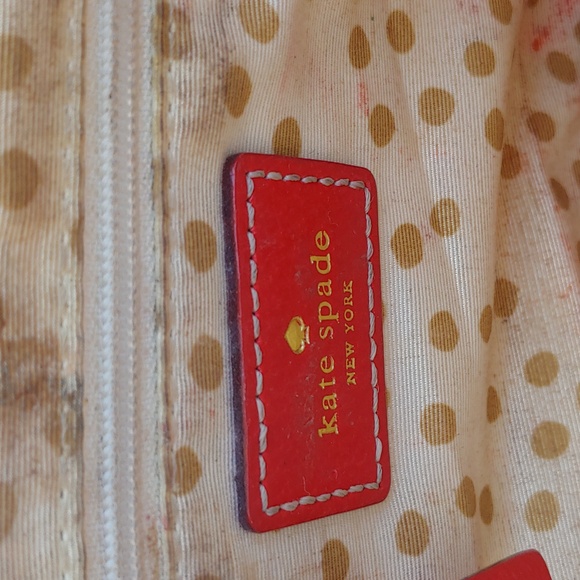 Vintage Kate Spade Red Leather Crossbody Camera Bag with Front Flap - Picture 14 of 16